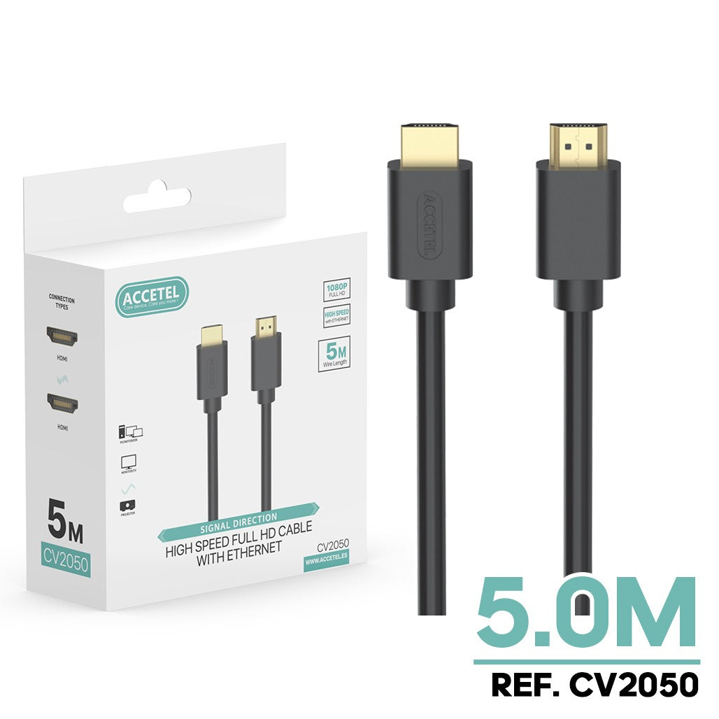 HDMI HDMI 1080P PVC Preto (5M)