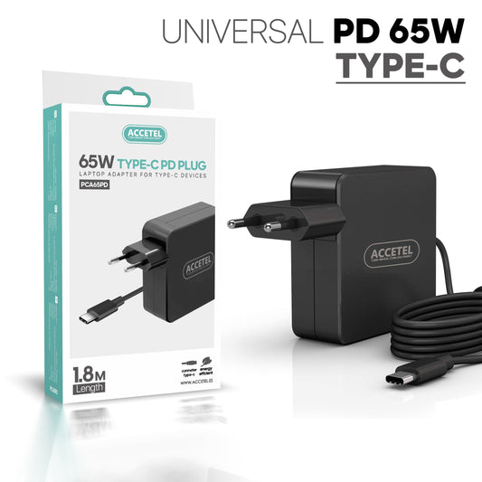 Carregador Universal 65W PD com Conector Tipo-C