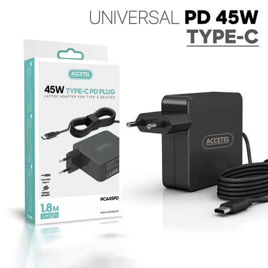 Carregador Universal 45W PD com Conector Tipo-C