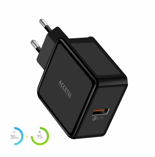 Carregador de Parede Carga Rápida QC3.0 18W Preto