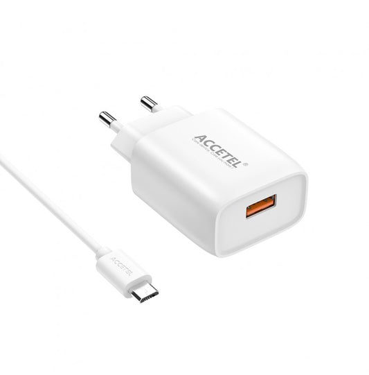 Carregador de Parede QC3.0 18W Micro USB Branco