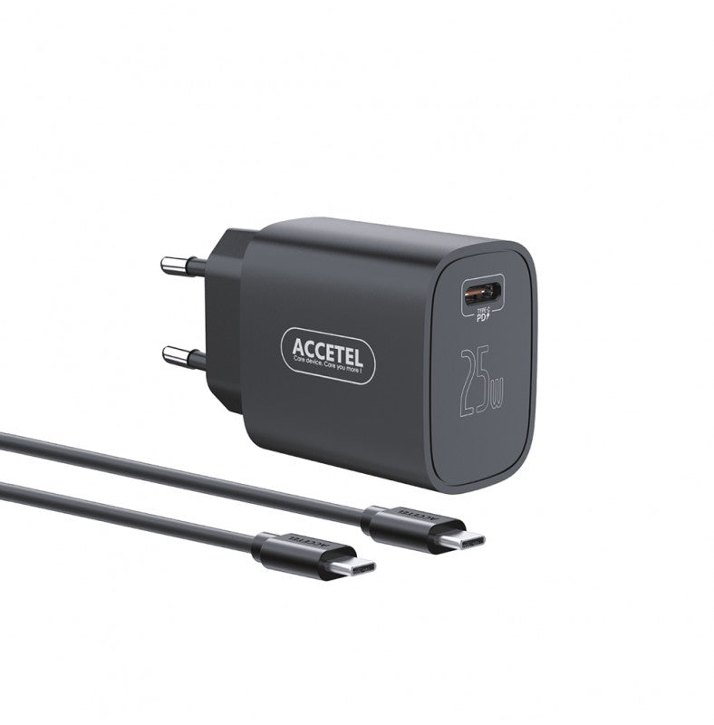 Carregador de Parede Carregamento Rápido PD 25W Cabo USB-C para USB-C 1M