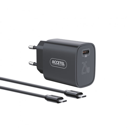 Carregador de Parede Carregamento Rápido PD 25W Cabo USB-C para USB-C 1M