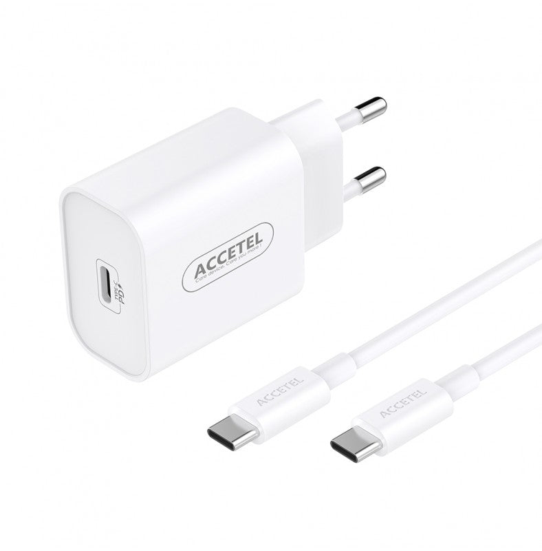 Carregador de Parede Carregamento Rápido PD 30W Cabo USB-C para USB-C 1M