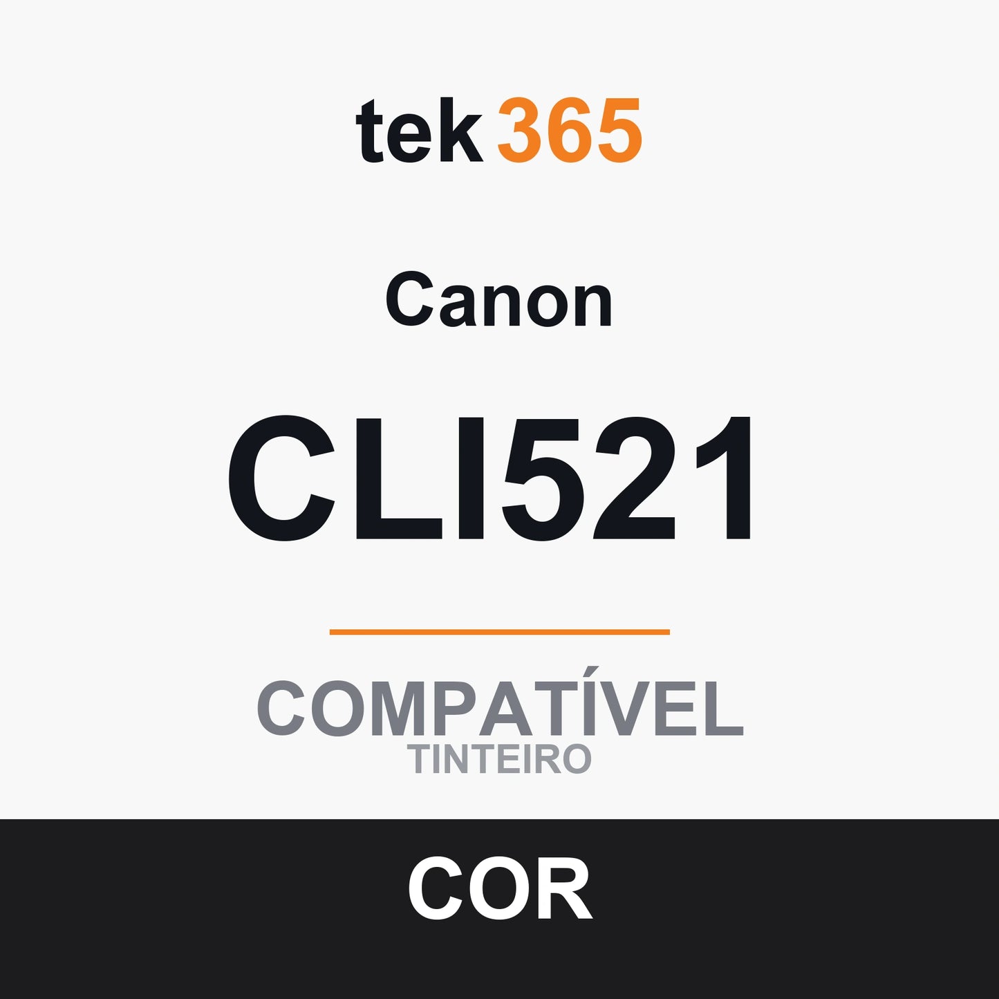 Cartucho de tinta original Canon CLI521 Preto