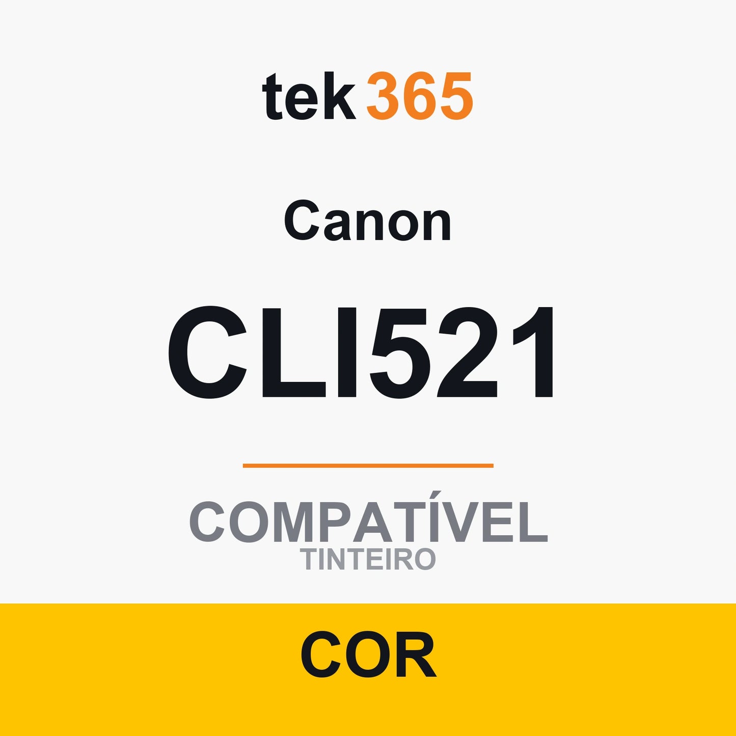 Cartucho de tinta original Canon CLI521 Amarelo