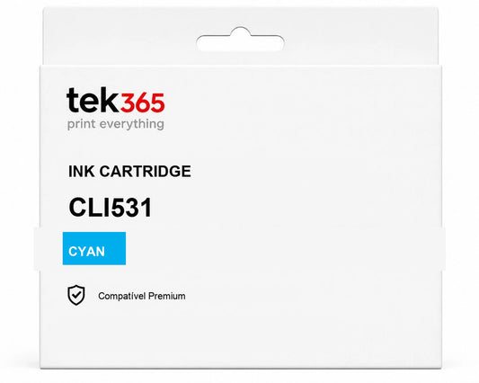 Cartucho de tinta compatível Canon CLI531 Ciano