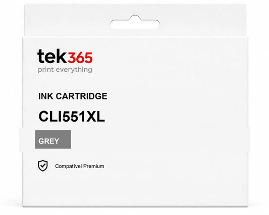 Tinteiro compatível Canon CLI551XL Cinzento