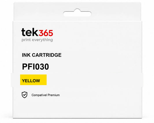 Cartucho de tinta compatível Canon PFI030 Amarelo