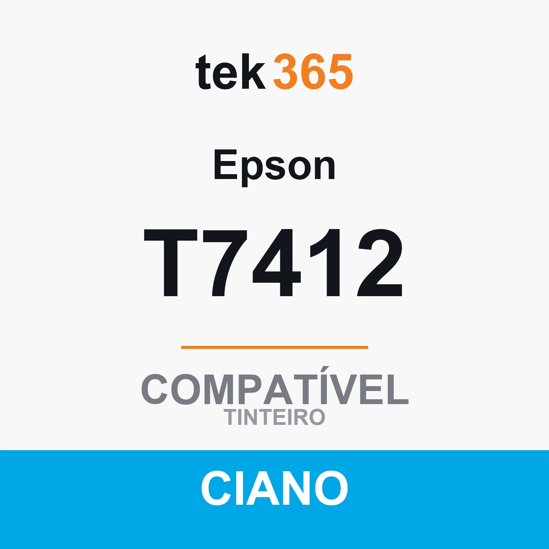 Cartucho de Tinta Compativel Epson T7412 Ciano