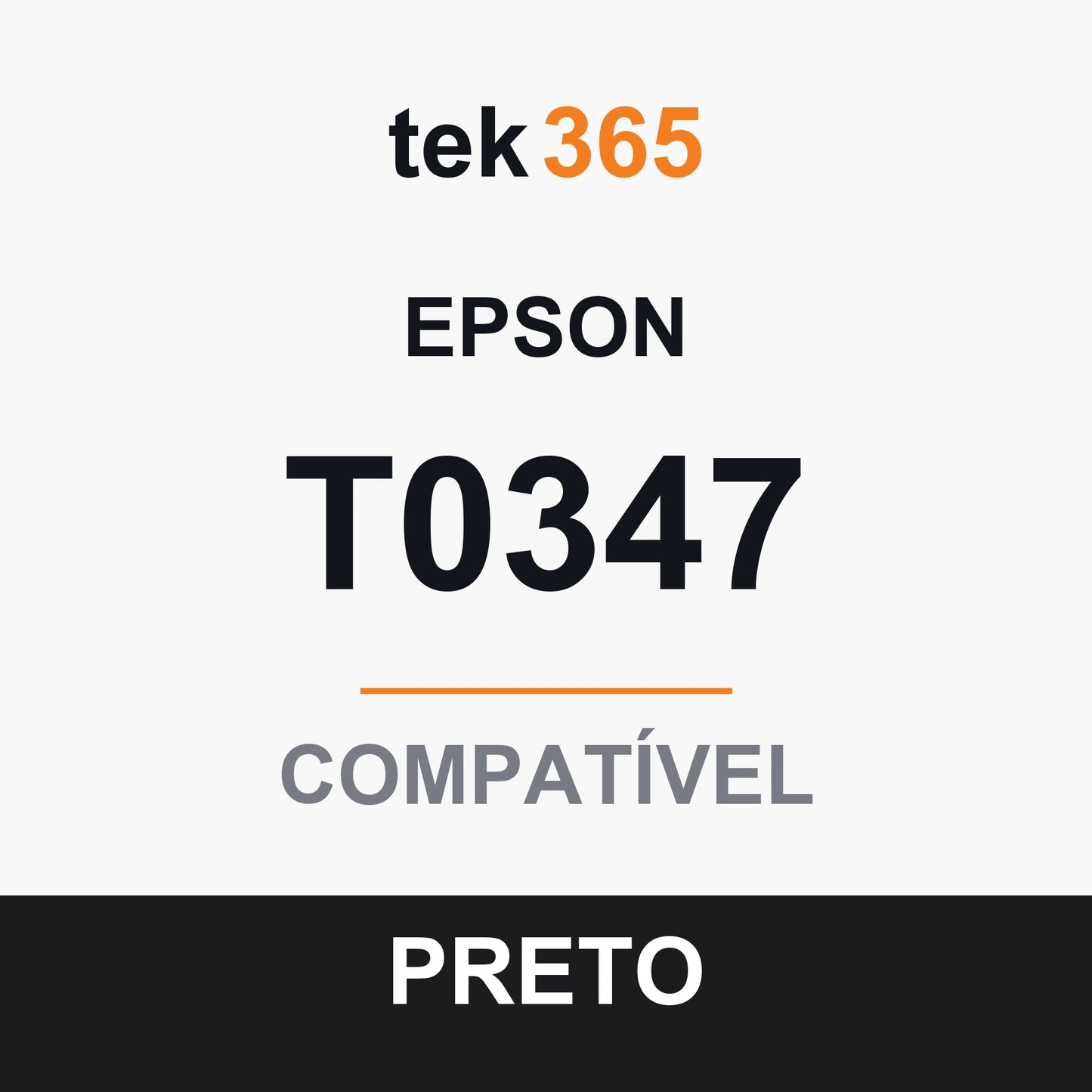 Cartucho de Tinta Compativel Epson T0347-BLACK Preto