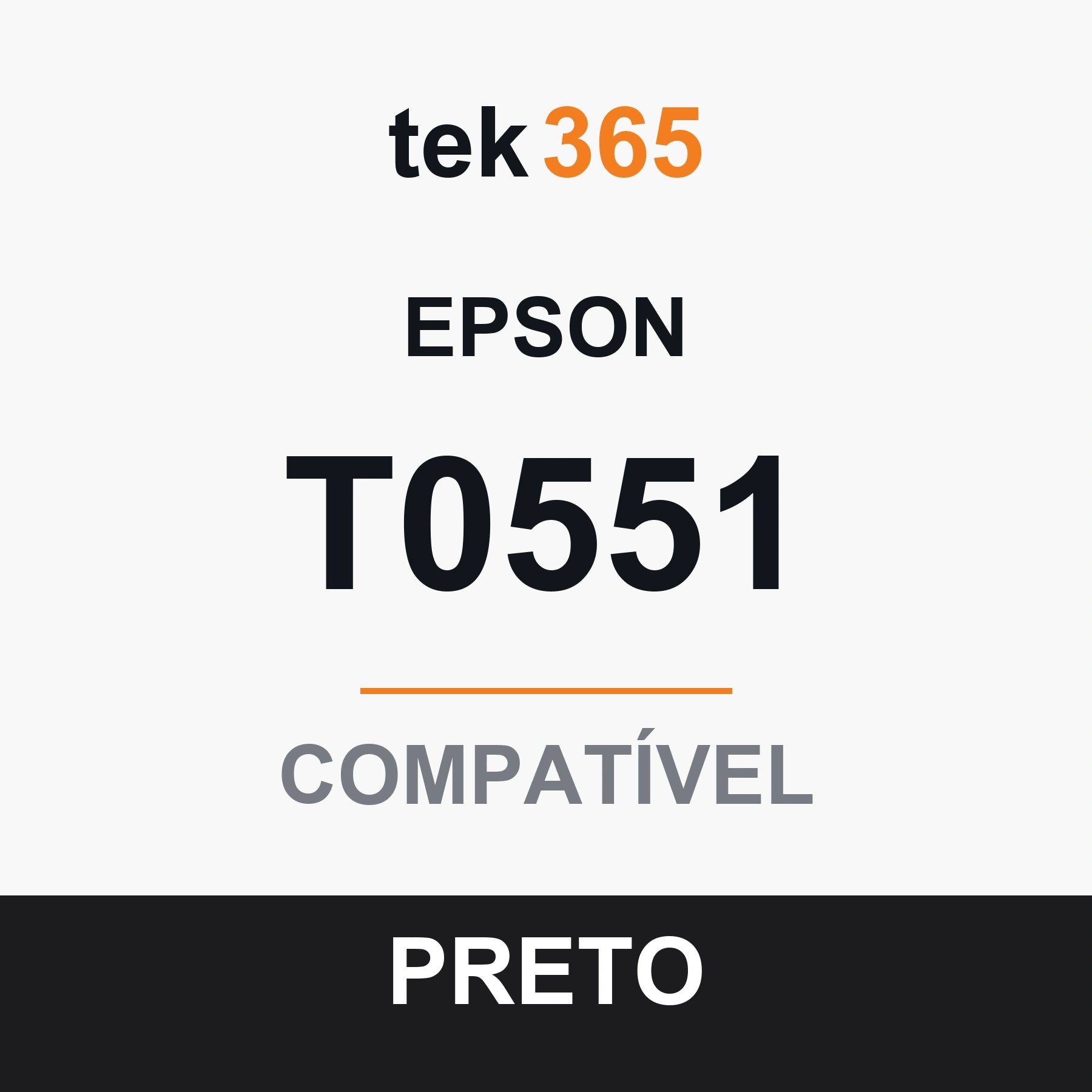 Cartucho de Tinta Compativel Epson T0551-BLACK Preto