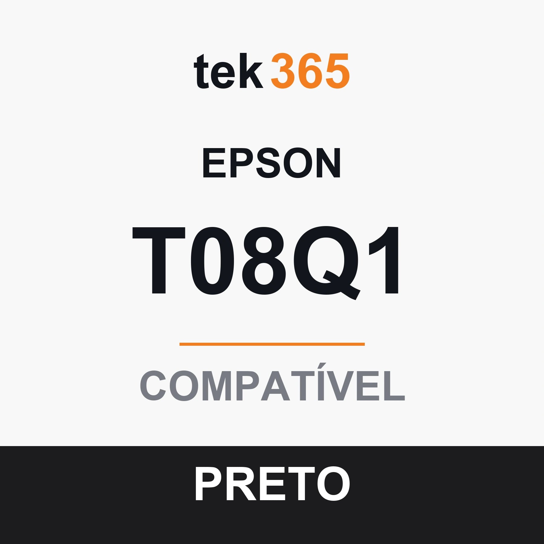 Cartucho de Tinta Compativel Epson T08Q1-BLACK Preto