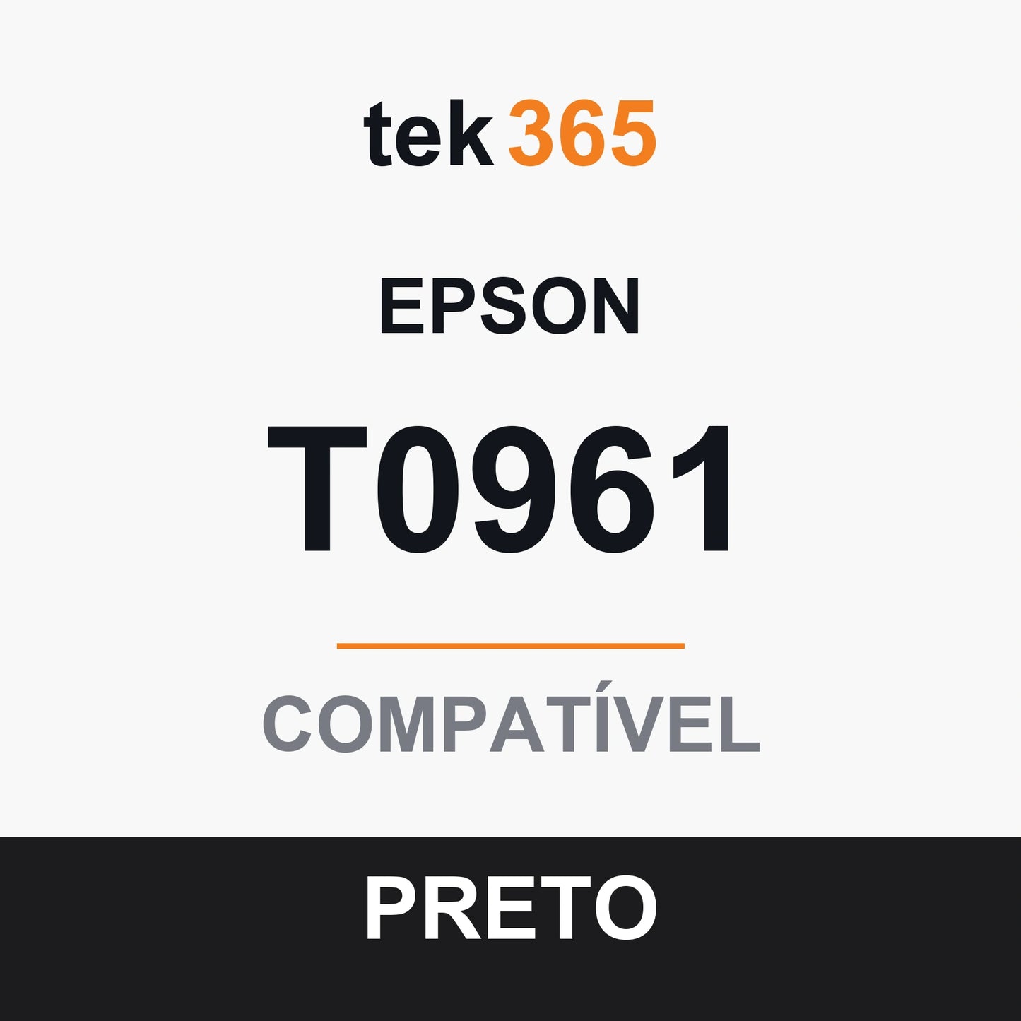 Cartucho de Tinta Compativel Epson T0961-BLACK Preto