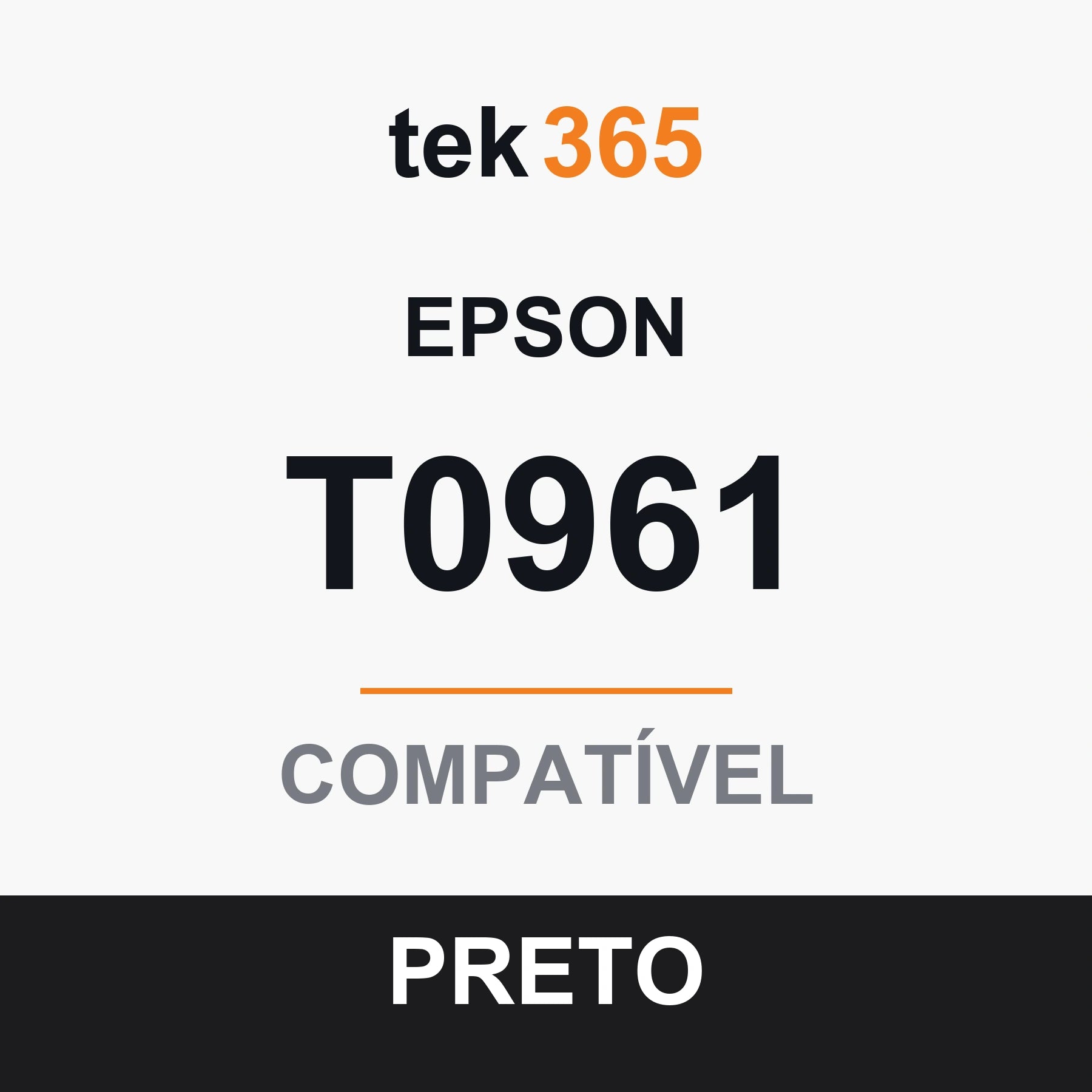 Cartucho de Tinta Compativel Epson T0961-BLACK Preto