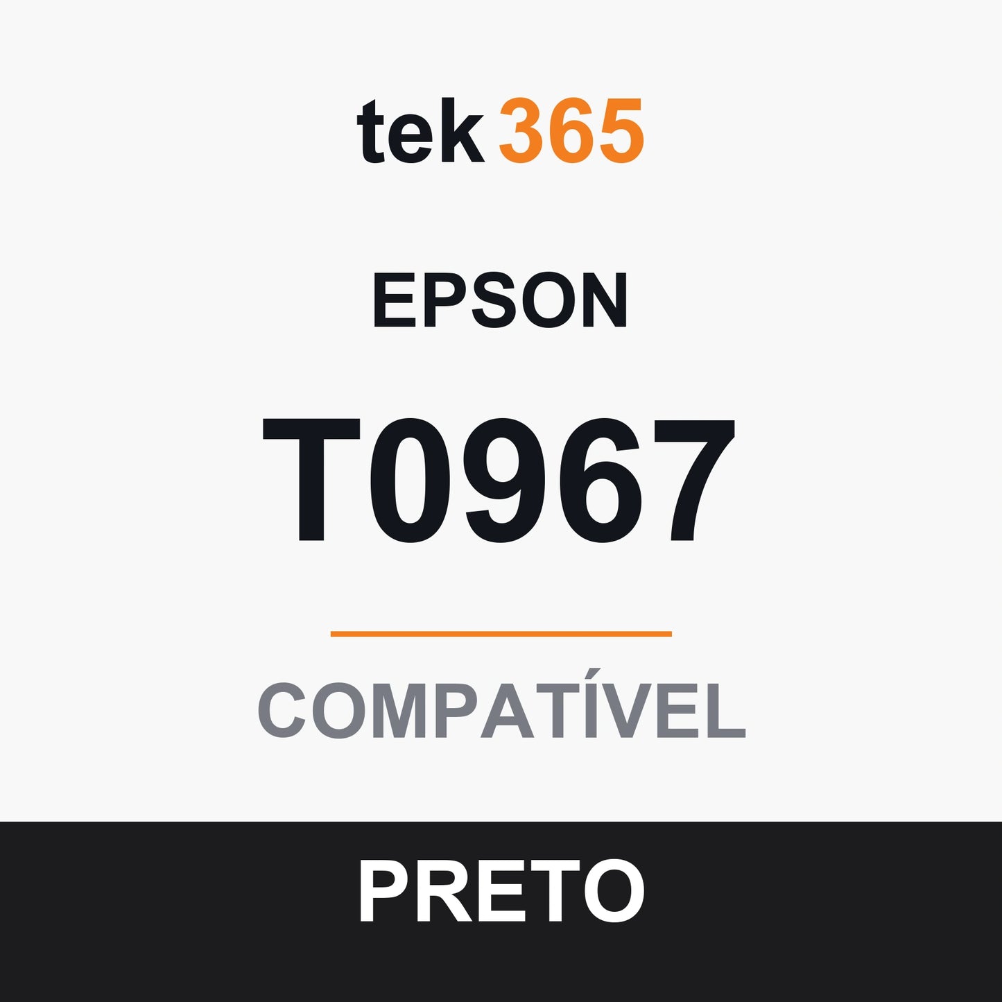 Cartucho de Tinta Compativel Epson T0967-BLACK Preto