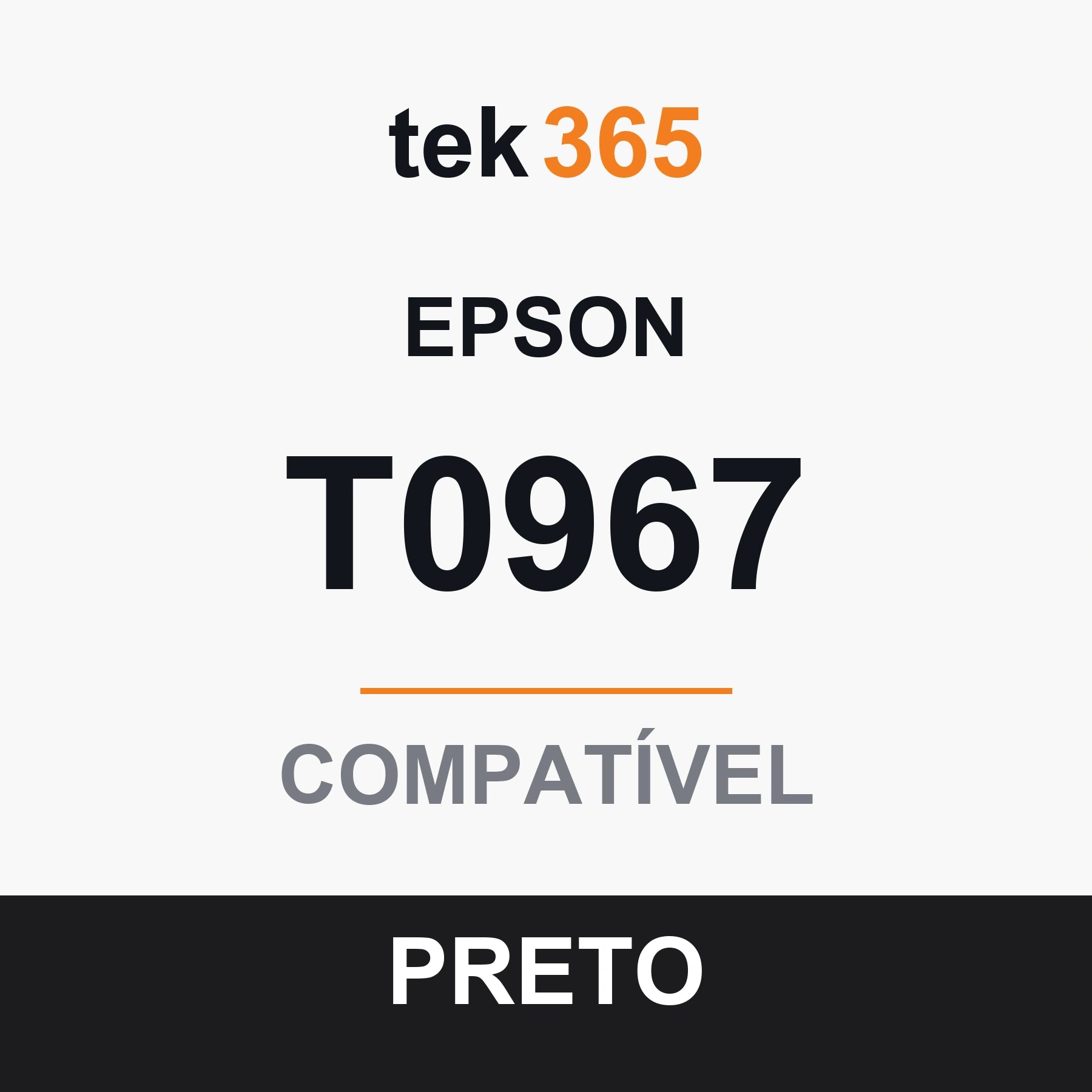 Cartucho de Tinta Compativel Epson T0967-BLACK Preto