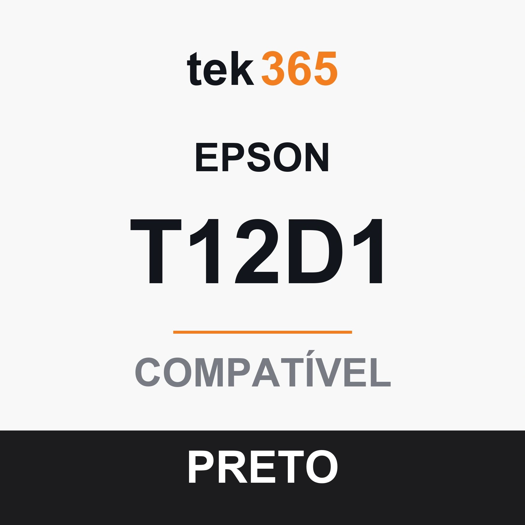 Cartucho de Tinta Compativel Epson T12D1-BLACK Preto