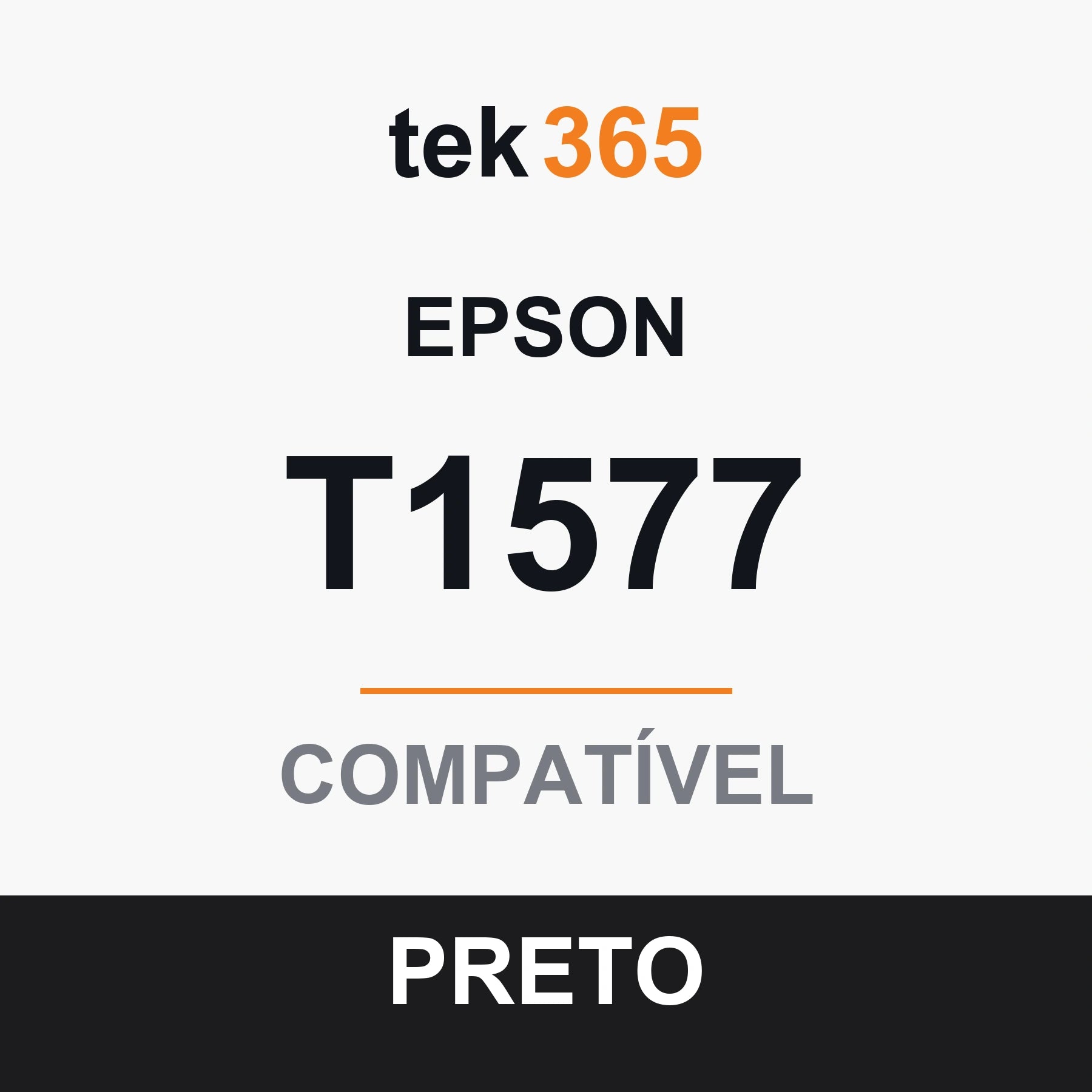 Cartucho de Tinta Compativel Epson T1577-BLACK Preto