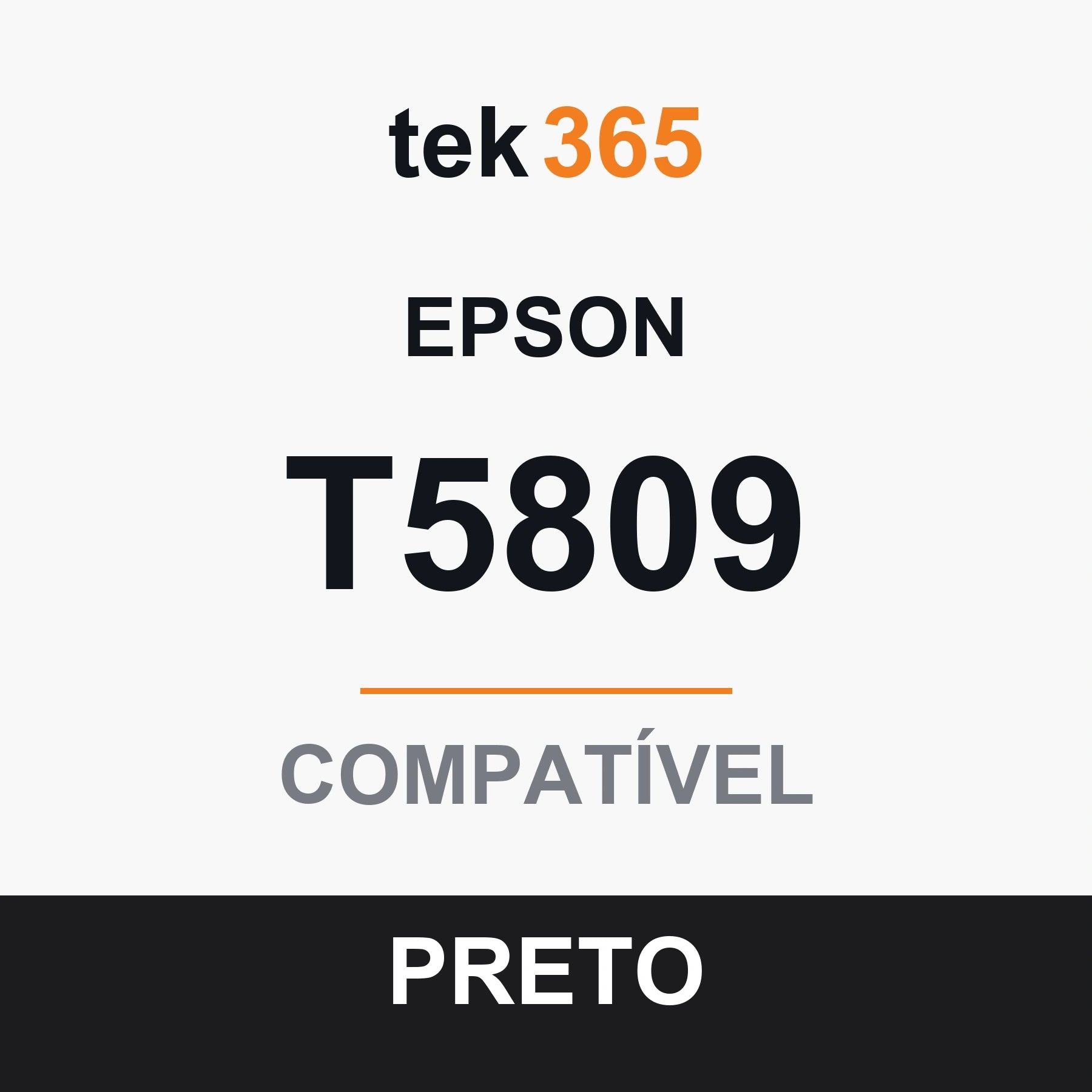 Cartucho de Tinta Compativel Epson T5809-BLACK Preto