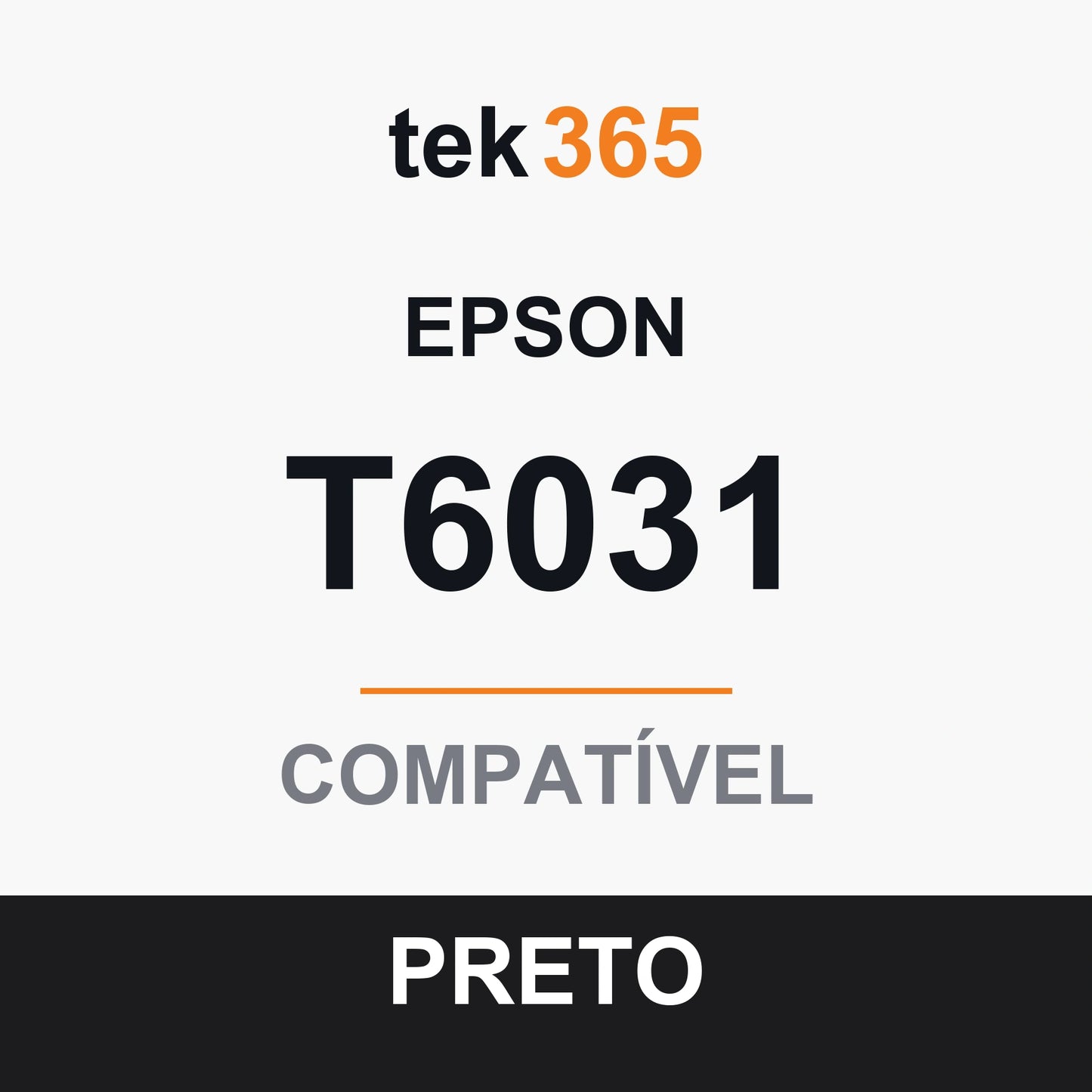 Cartucho de Tinta Compativel Epson T6031-BLACK Preto