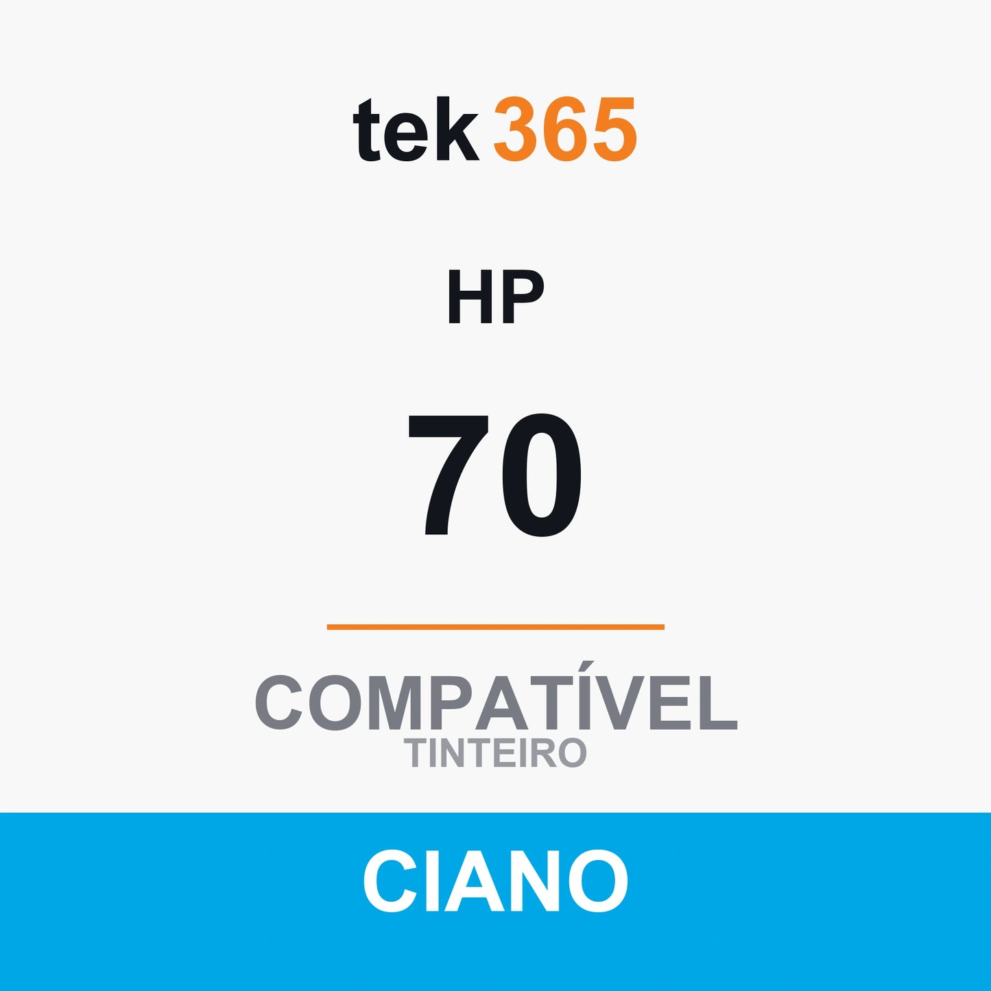 Tinteiro compatível HP 70 Ciano Claro