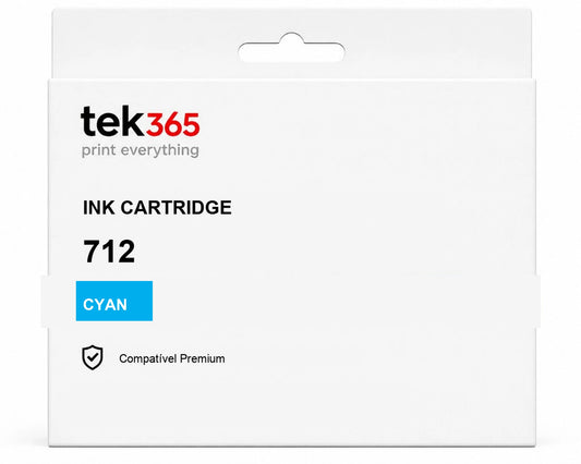 Cartucho de tinta compatível HP 712 Ciano