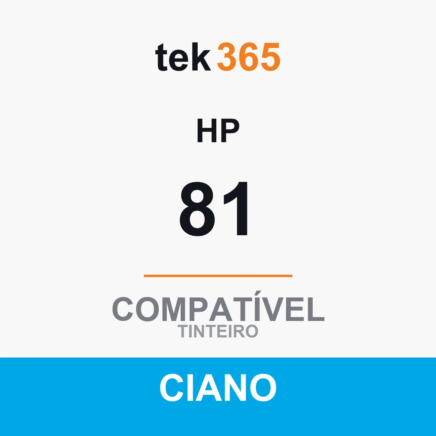 Tinteiro compatível HP 81 Ciano Claro