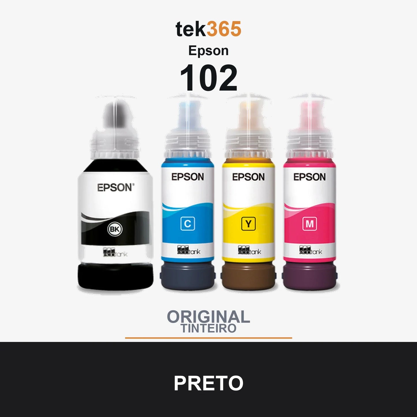 Pack de 4 de cartucho de tinta original Epson 102 Pack de 4 Botellas de Tinta Originales - C13T03R640 4 Cores