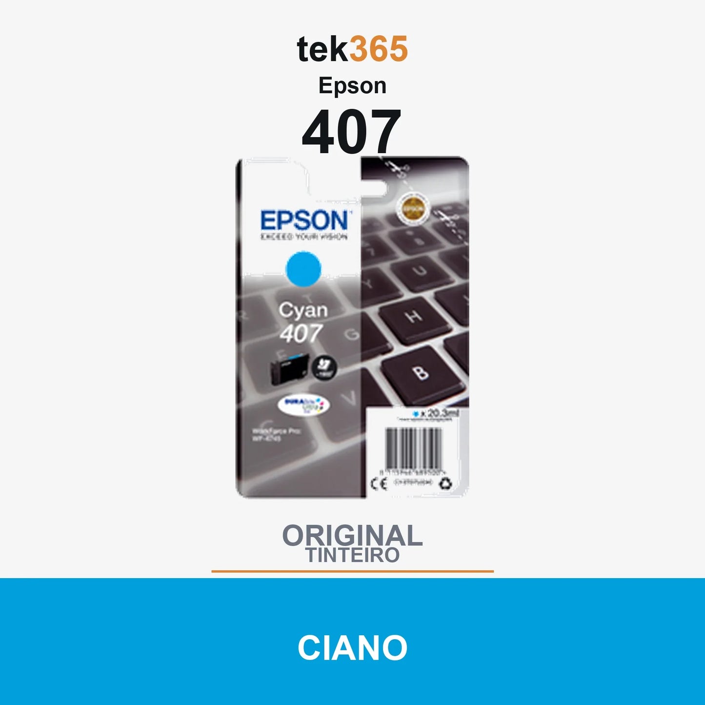 Cartucho de tinta original Epson 407 Ciano