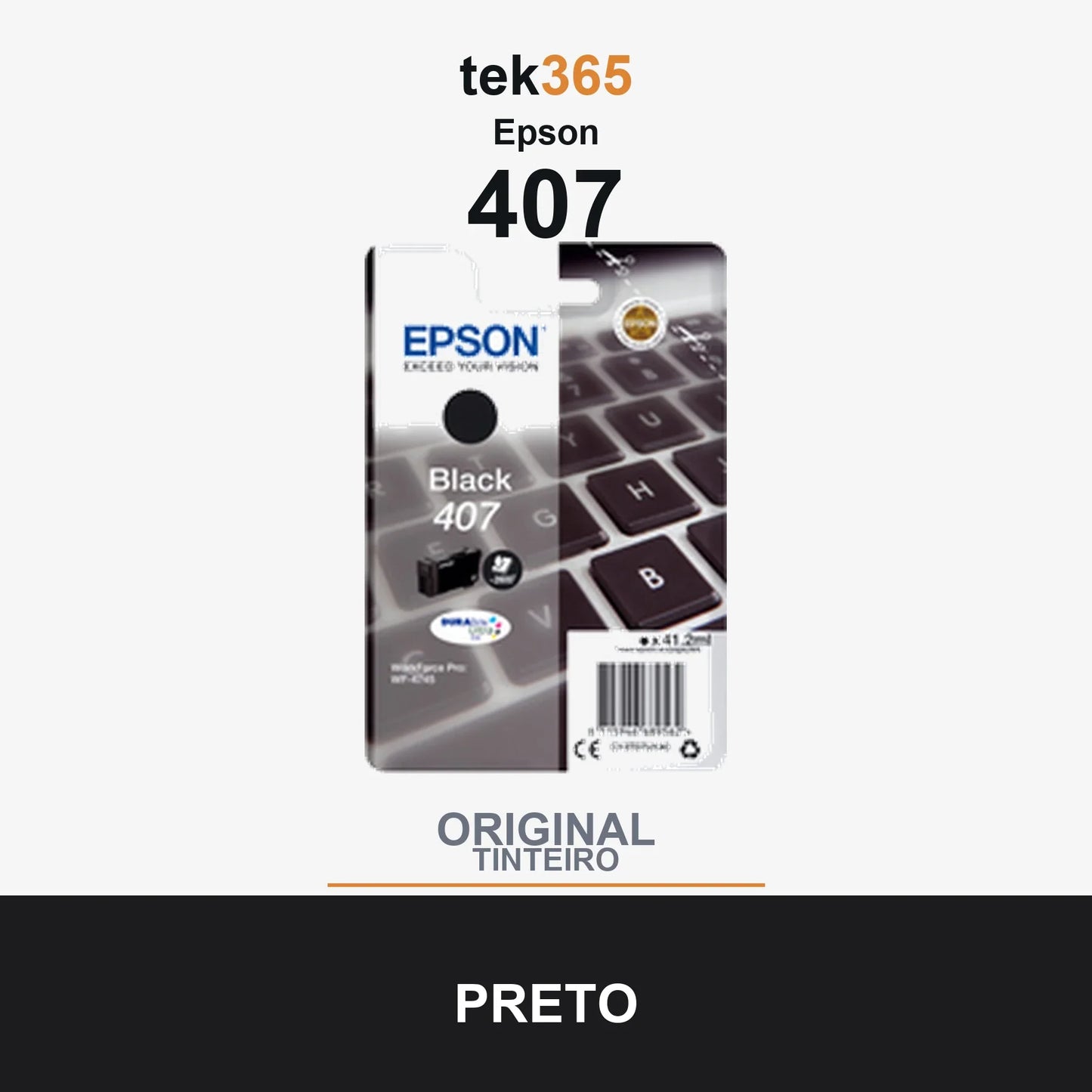 Cartucho de tinta original Epson 407 Preto