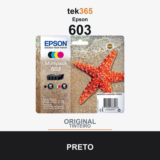 Pack de 4 de cartucho de tinta original Epson 603 4 Cores
