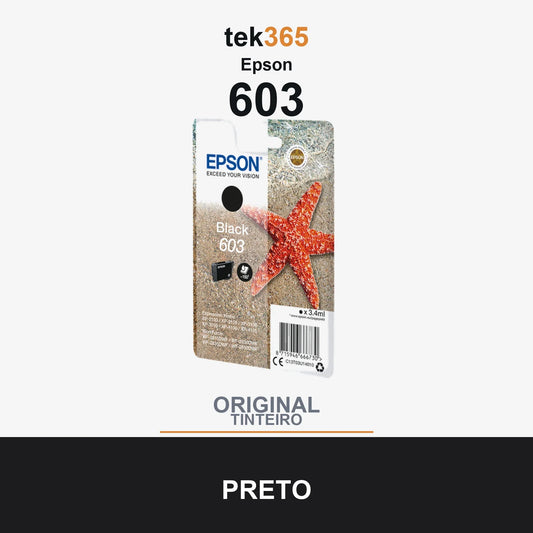 Cartucho de tinta original Epson 603 Preto