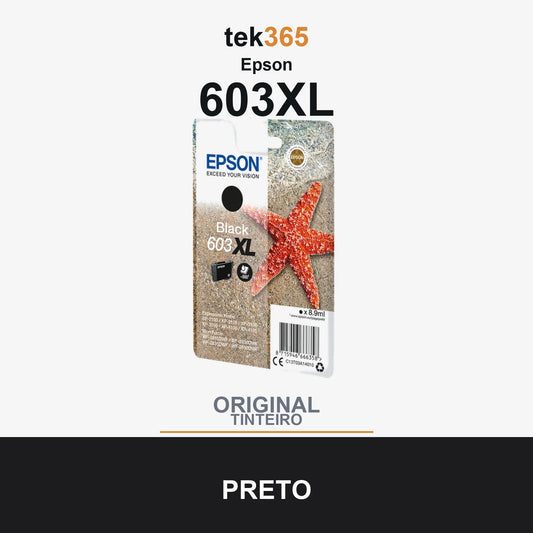 Cartucho de tinta original Epson 603XL Preto