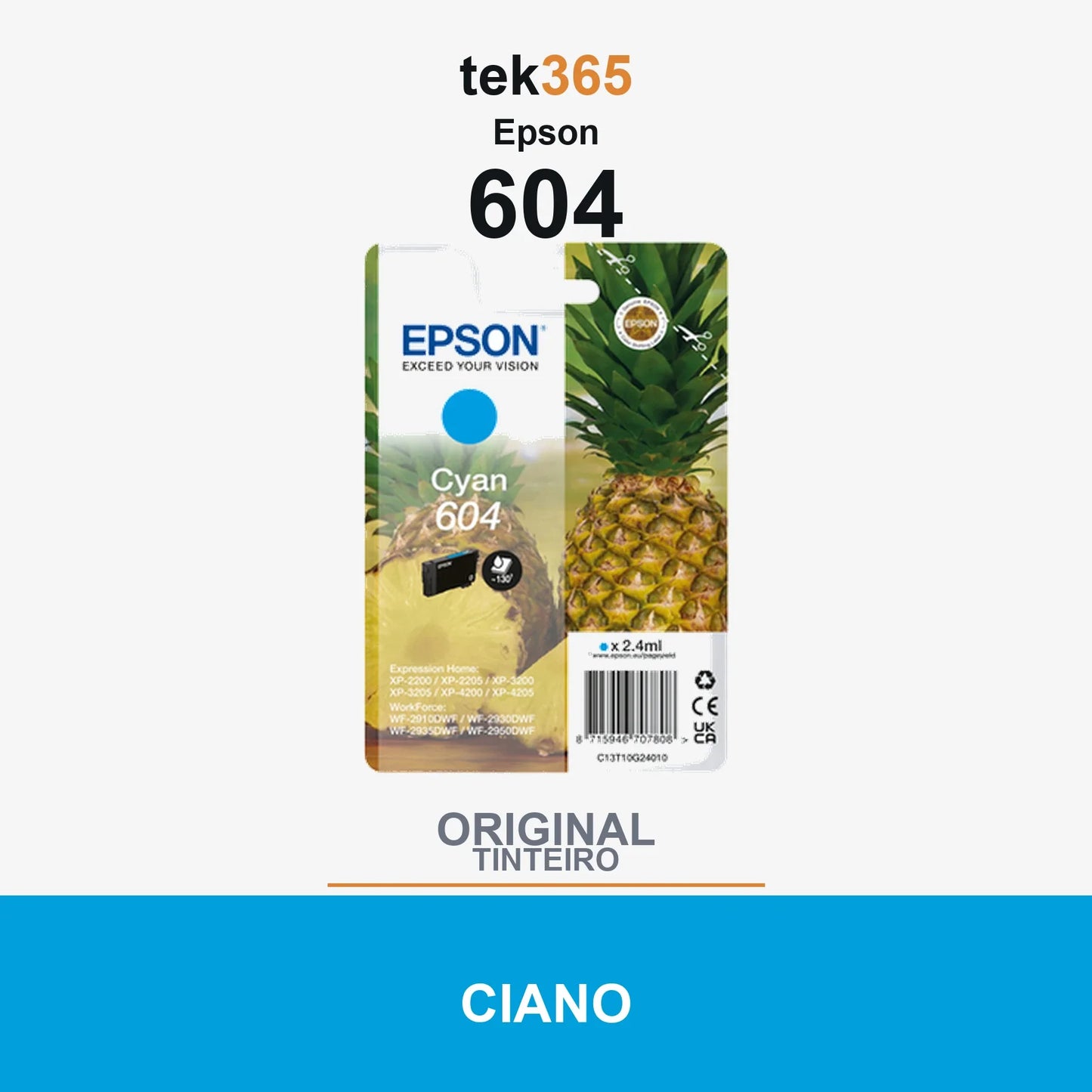Cartucho de tinta original Epson 604 Ciano