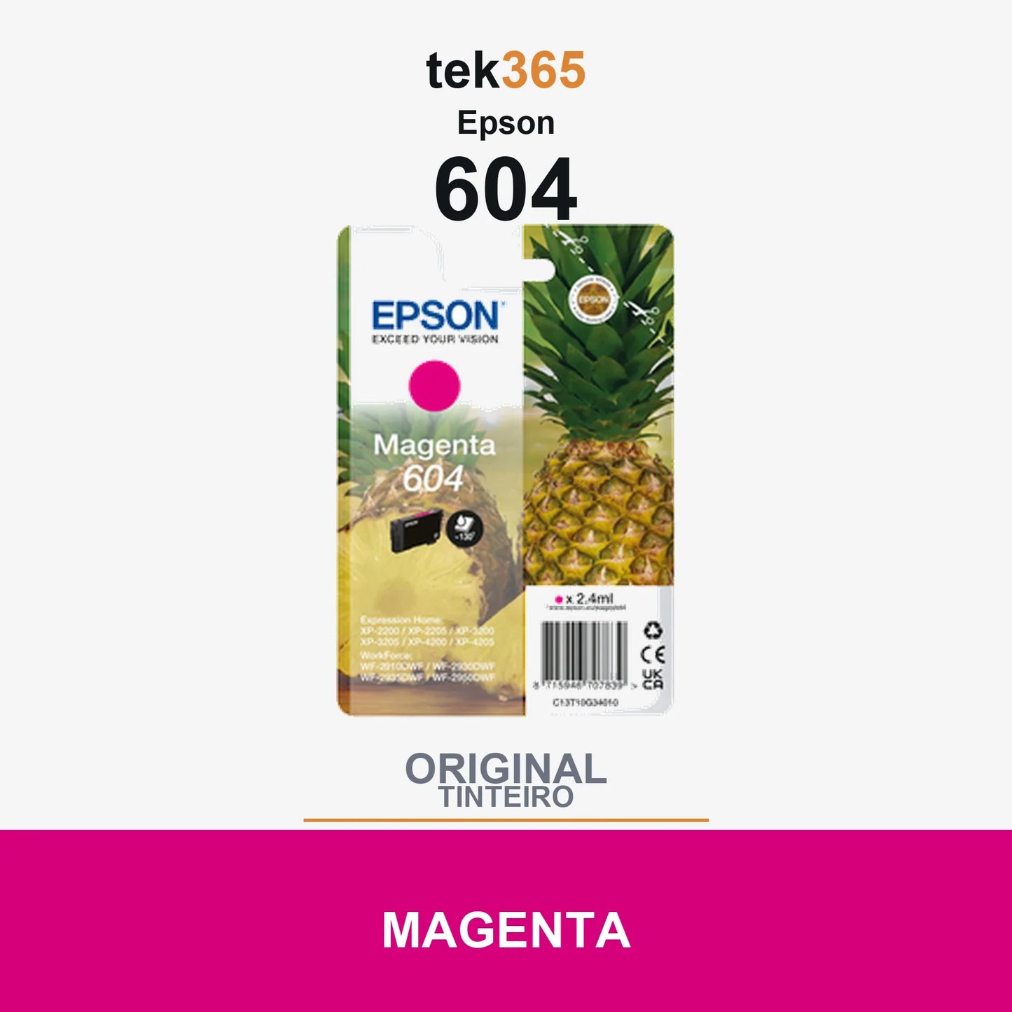 Cartucho de tinta original Epson 604 Magenta