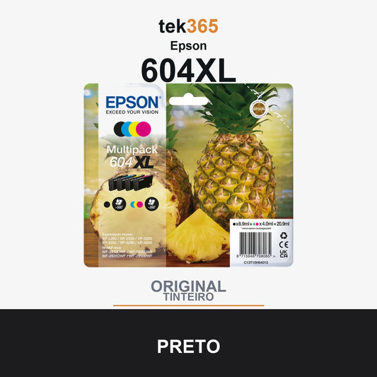 Pack de 4 de cartucho de tinta original Epson 604XL 4 Cores