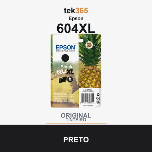Cartucho de tinta original Epson 604XL Preto