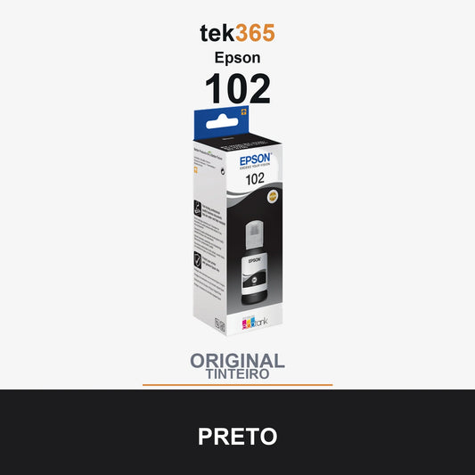 Garrafa de tinta original Epson 102 Preto