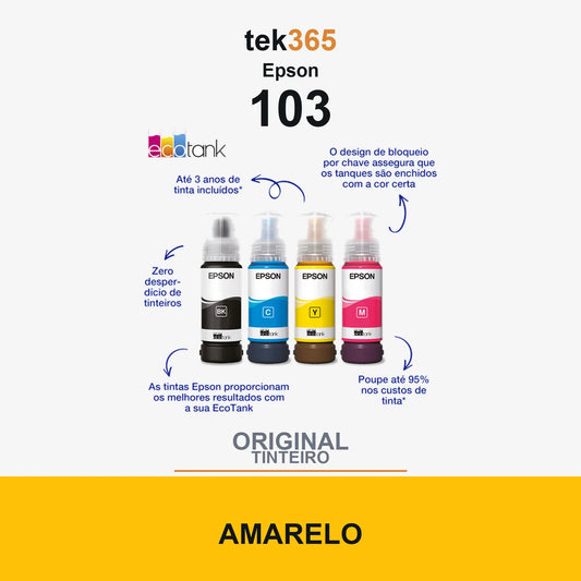 Garrafa de tinta original Epson 103 Amarelo