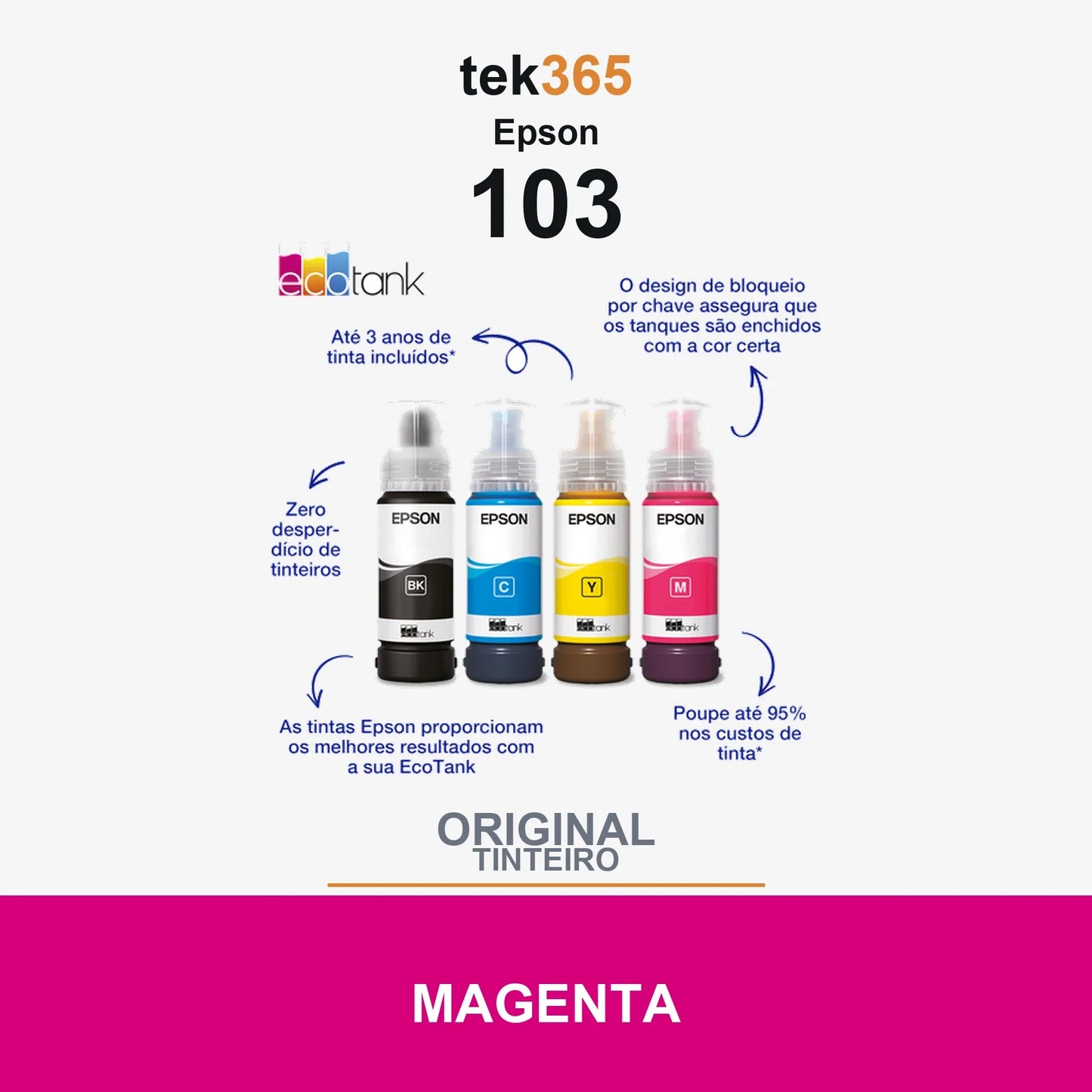 Garrafa de tinta original Epson 103 Magenta