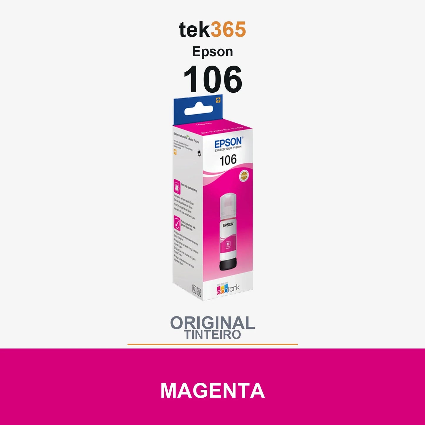 Garrafa de tinta original Epson 106 Magenta
