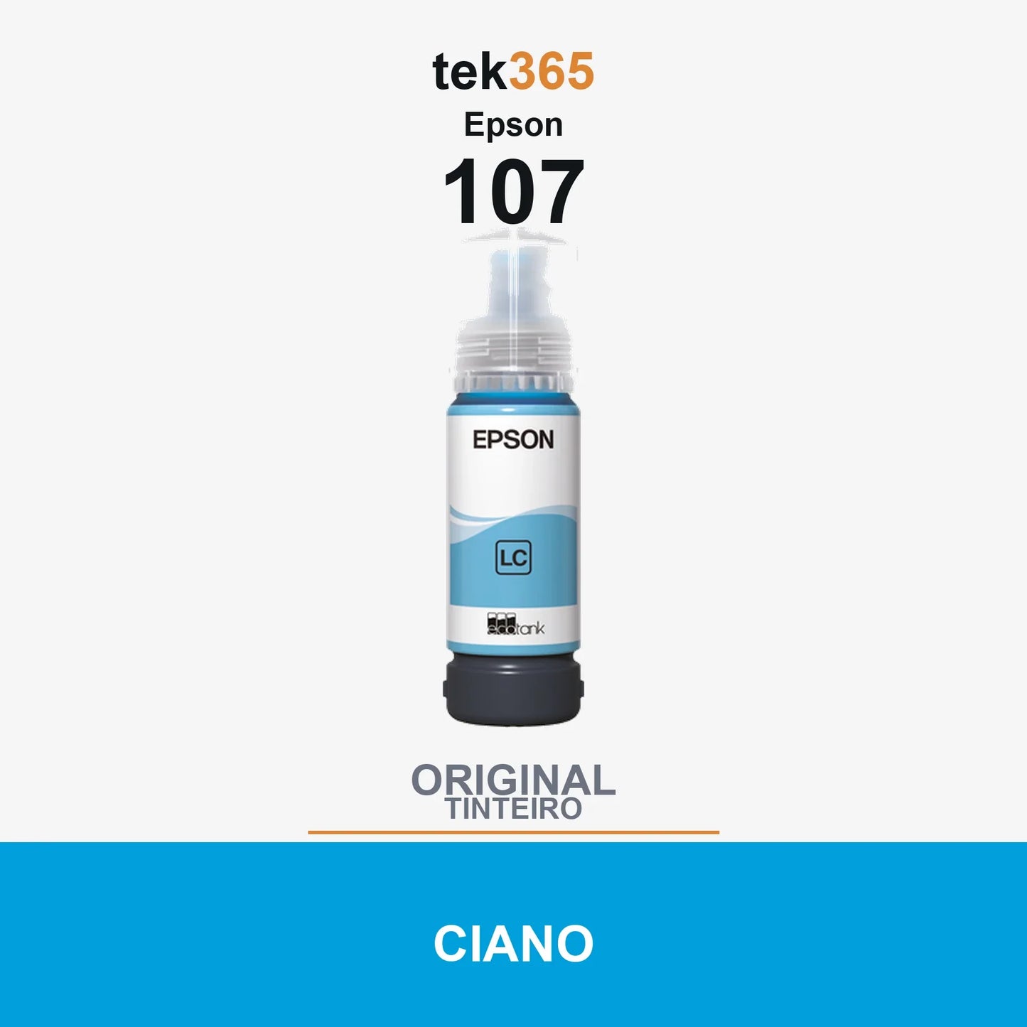 Garrafa de tinta original Epson 107 Ciano Claro