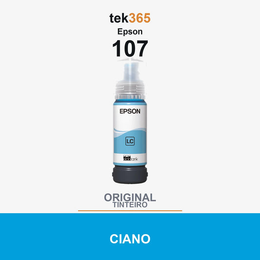 Garrafa de tinta original Epson 107 Ciano Claro