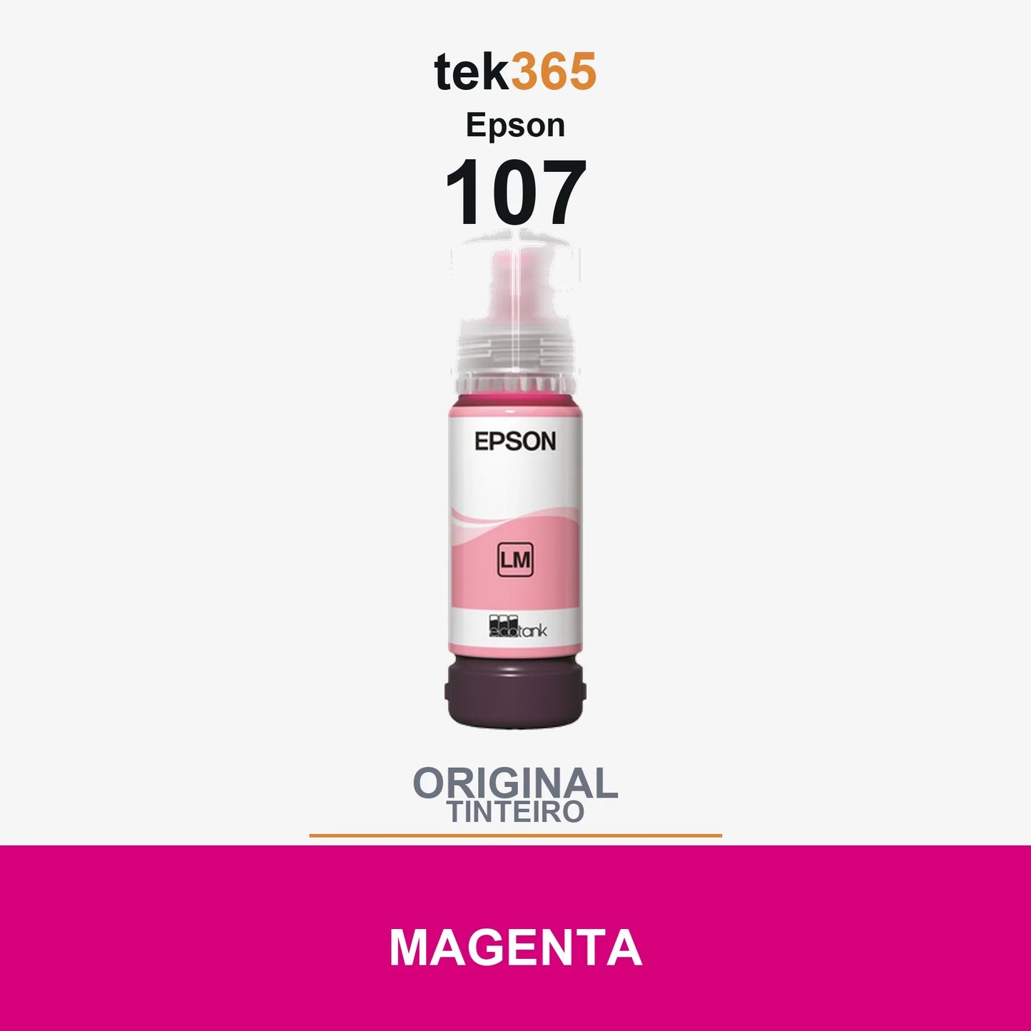 Garrafa de tinta original Epson 107 Magenta Claro