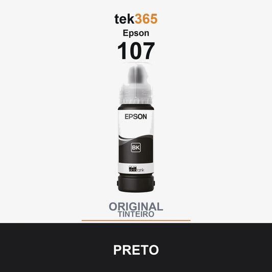 Garrafa de tinta original Epson 107 Preto
