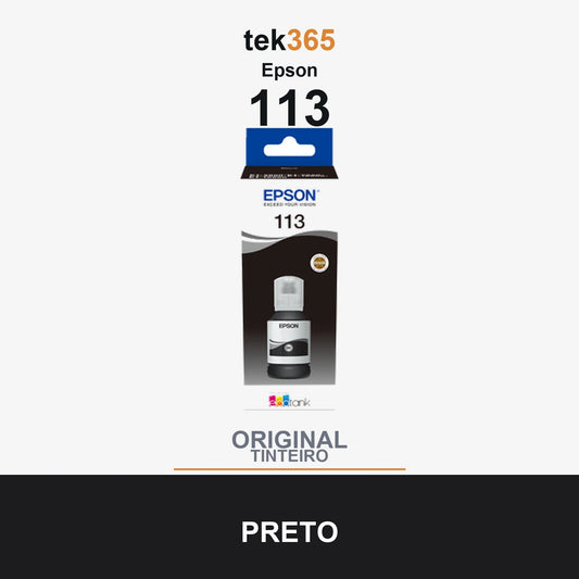 Garrafa de tinta original Epson 113 Preto