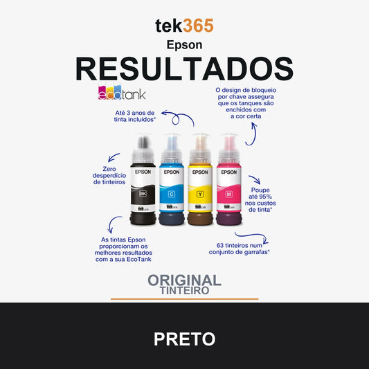 Garrafa de tinta original Epson 104 Preto