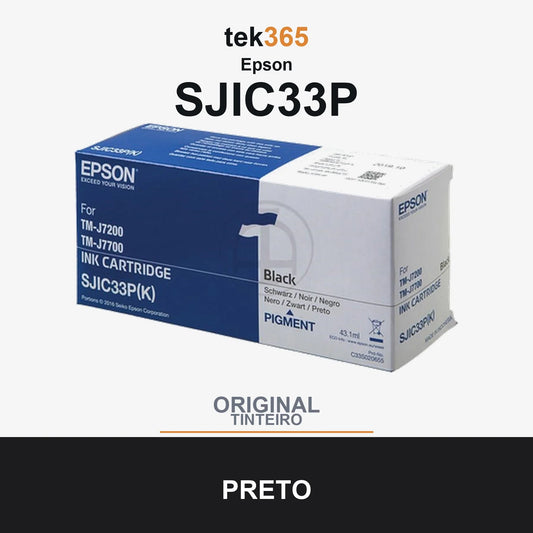 Cartucho de tinta original Epson SJIC33P Preto