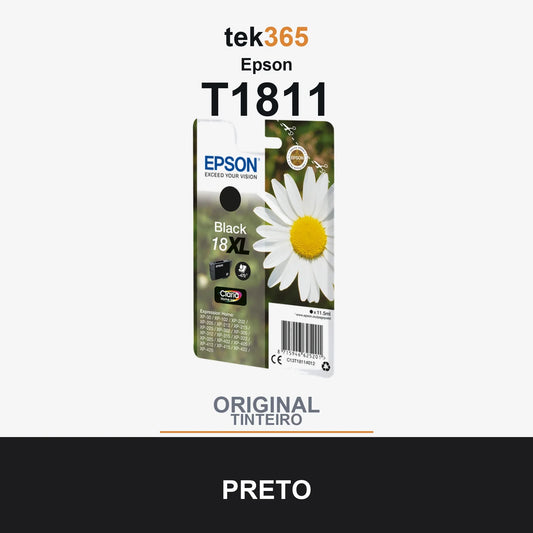 Cartucho de tinta original Epson T1811 (18XL) Preto